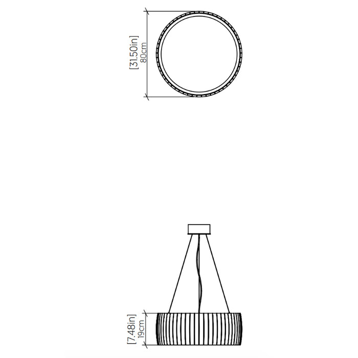 Accord 1113 Barril 1-lt 32" LED Pendant
