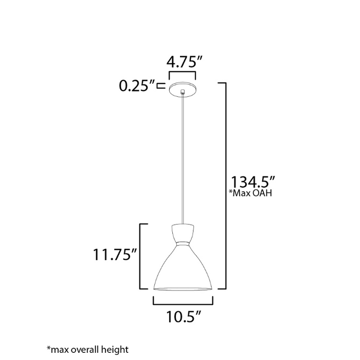 Maxim 11302 Carillon 1-lt 11" Pendant