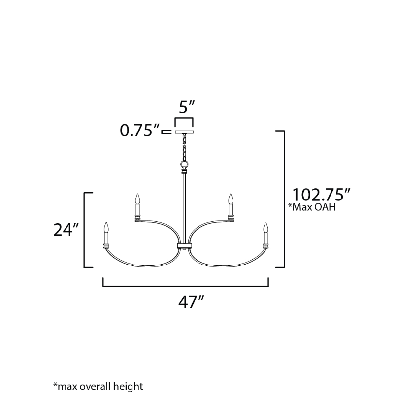 Maxim 11378 Charlton 8-lt 48" Chandelier