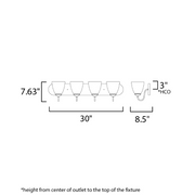 Maxim 11384 Axis 4-lt 30" Bath Vanity
