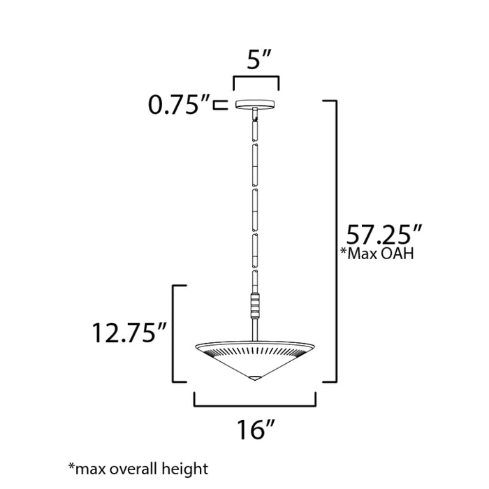 Maxim 11434 Helsinki 2-lt 16" Pendant