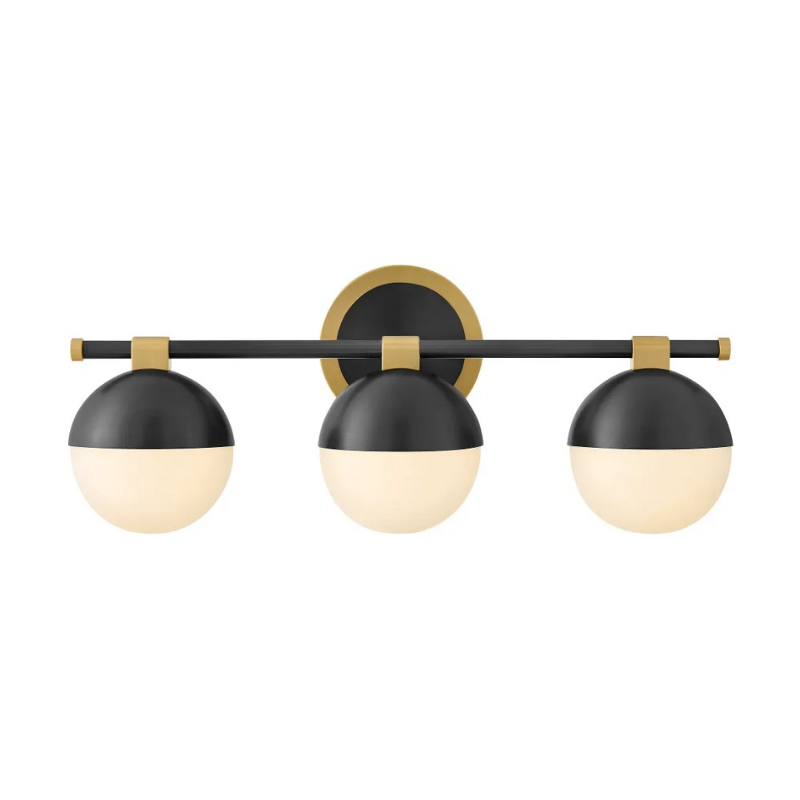 Hinkley 54563 Bowie 3-lt 23" LED Vanity - Lacquered Brass with Black accents