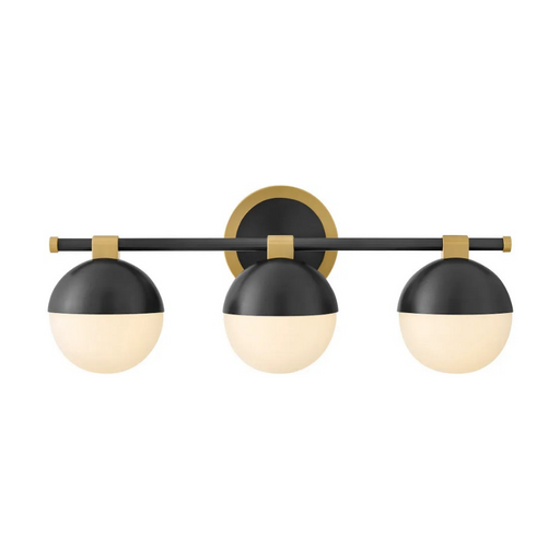 Hinkley 54563 Bowie 3-lt 23" LED Vanity - Lacquered Brass with Black accents