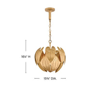 Fredrick Ramond FR47167 Camille 1-lt 16" LED Convertible Semi-Flush Mount
