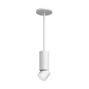 ENTRA 3" 15W Adjustable LED Cylinder, Warm Dim, Pendant Mount - White