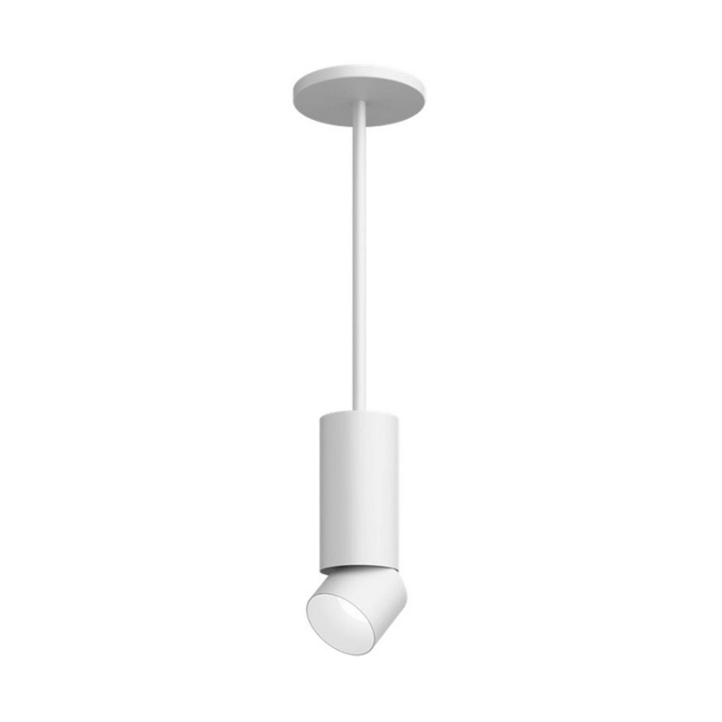 ENTRA 3" 19W Adjustable LED Cylinder, Warm Dim, Pendant Mount - White