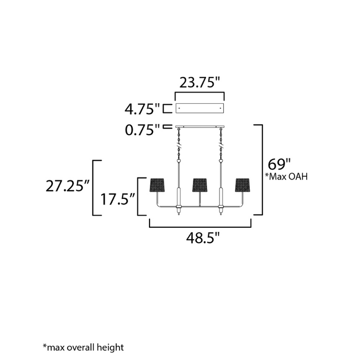 Maxim 11867 Bozeman 7-lt 49" Linear Pendant