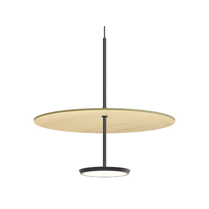 Pablo Designs Sky Dome 18" LED Pendant with Wood Shade