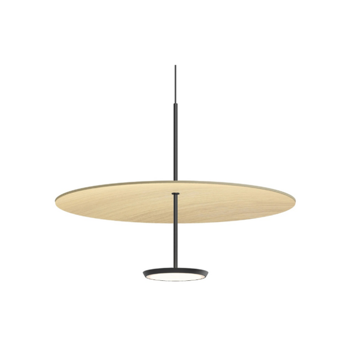 Pablo Designs Sky Dome 24" LED Pendant with Wood Shade