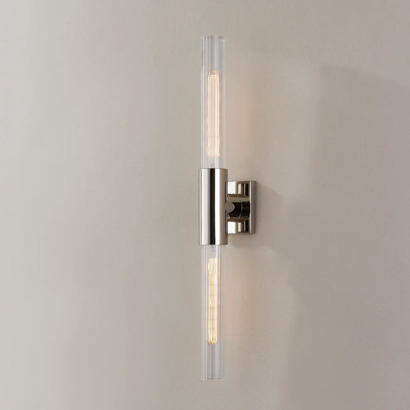 Hudson Valley 1202 Asher 2-lt 28" Tall Wall Sconce-Polished Nickel
