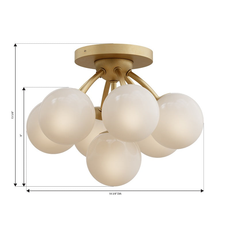 Minka Lavery 12077 Lunara 7-lt 18" Semi-Flush Mount