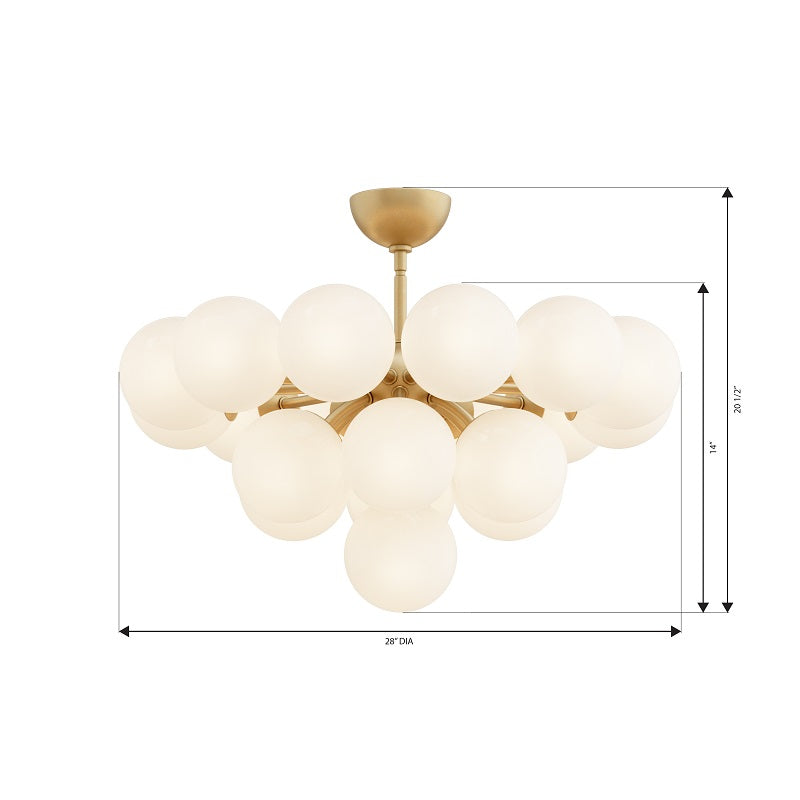 Minka Lavery 12079 Lunara 19-lt 28" Convertible Chandelier/Semi-Flush Mount