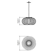 Accord 1217 Stecche Di Legno 1-lt 19" LED Pendant
