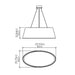 Accord 1218LED Oval 1-lt 32" LED Pendant