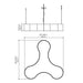 Accord 1222LED Organic 1-lt 47" LED Pendant