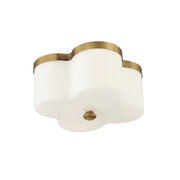 Maxim 12240 Clover 2-lt 14" Flush Mount-Natural Aged Brass