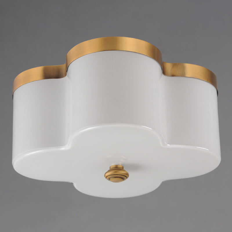 Maxim 12240 Clover 2-lt 14" Flush Mount-Natural Aged Brass