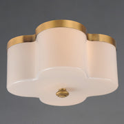 Maxim 12240 Clover 2-lt 14" Flush Mount-Natural Aged Brass