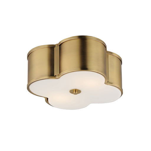 Maxim 12247 Clover 2-lt 14" Flush Mount-Natural Aged Brass