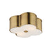 Maxim 12247 Clover 2-lt 14" Flush Mount-Natural Aged Brass