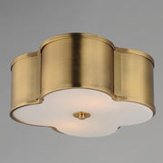 Maxim 12247 Clover 2-lt 14" Flush Mount-Natural Aged Brass