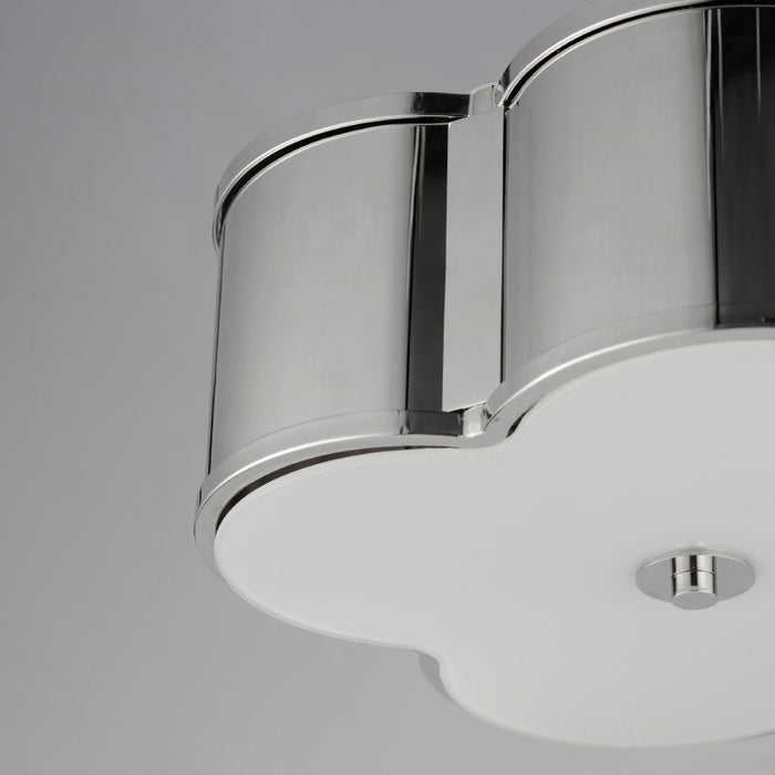 Maxim 12247 Clover 2-lt 14" Flush Mount-Polished Nickel