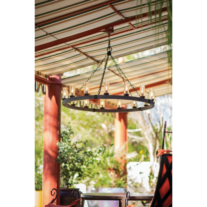Hinkley 29206 Sawyer Medium 6-lt 24" LED Outdoor Single Tier Chandelier, 12V