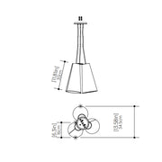 Accord 1234 Conical 3-lt 14" LED Pendant
