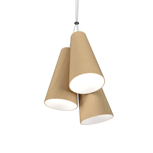 Accord 1234 Conical 3-lt 14" LED Pendant - Maple