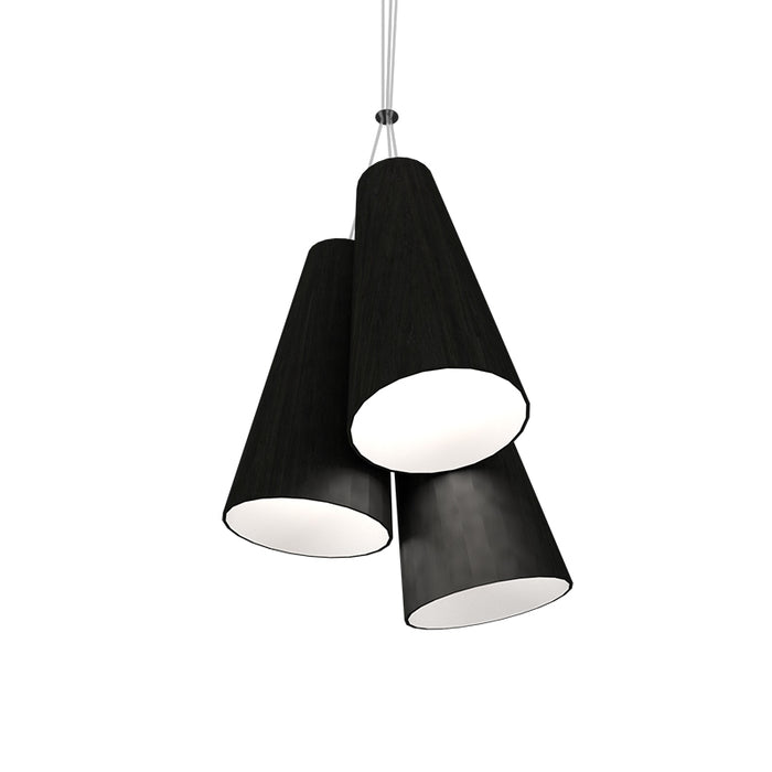 Accord 1234 Conical 3-lt 14" LED Pendant - Charcoal