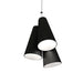 Accord 1234 Conical 3-lt 14" LED Pendant - Charcoal