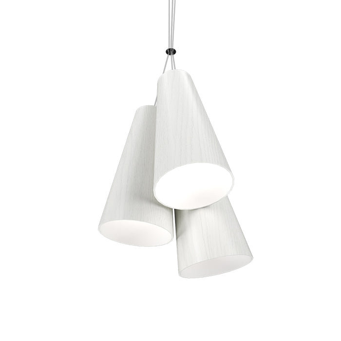 Accord 1234 Conical 3-lt 14" LED Pendant - Organic White