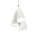 Accord 1234 Conical 3-lt 14" LED Pendant - Organic White