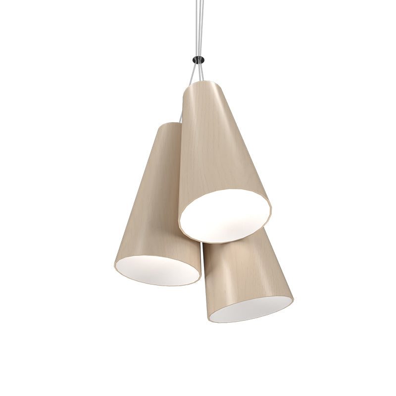 Accord 1234 Conical 3-lt 14" LED Pendant - Organic Cappuccino