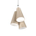 Accord 1234 Conical 3-lt 14" LED Pendant - Organic Cappuccino