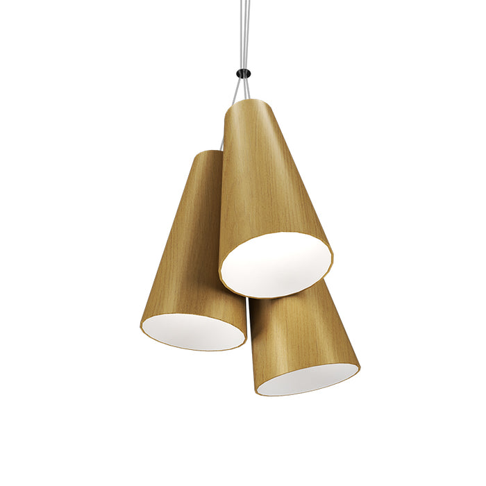 Accord 1234 Conical 3-lt 14" LED Pendant - Organic Gold