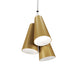 Accord 1234 Conical 3-lt 14" LED Pendant - Organic Gold