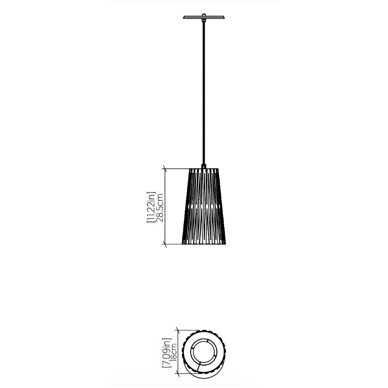 Accord 1240 Living Hinges 1-lt 7" LED Pendant