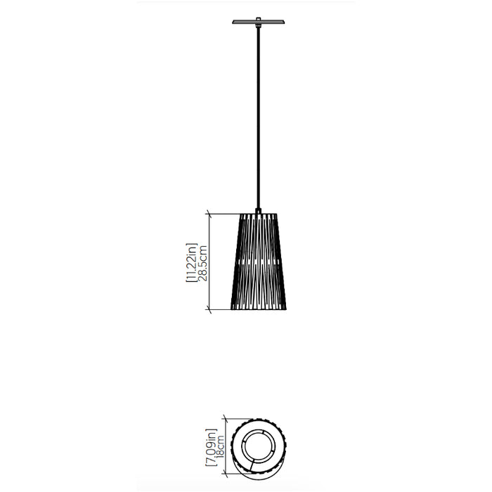Accord 1240 Living Hinges 1-lt 7" LED Pendant