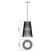 Accord 1241 Living Hinges 1-lt 10" LED Pendant