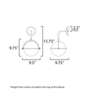Maxim 12416 Duke 1-lt 16" Tall Outdoor Wall Sconce