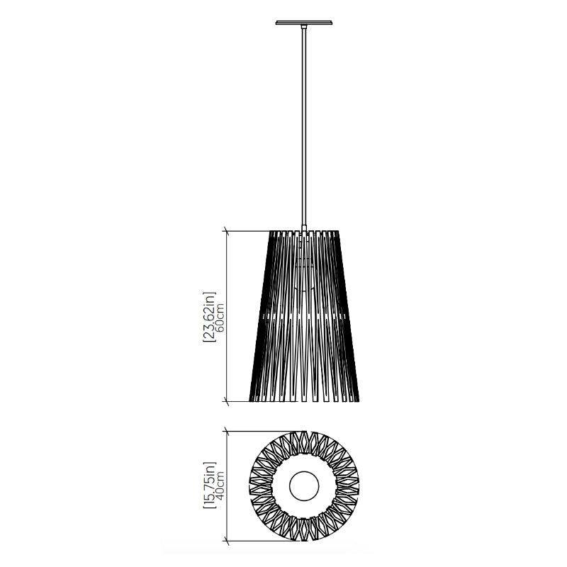 Accord 1242 Living Hinges 1-lt 16" LED Pendant