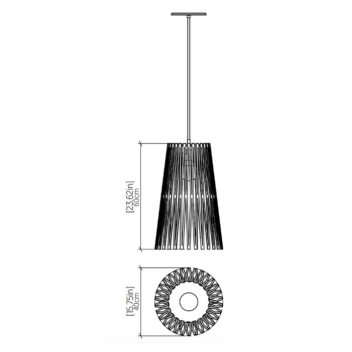 Accord 1242 Living Hinges 1-lt 16" LED Pendant