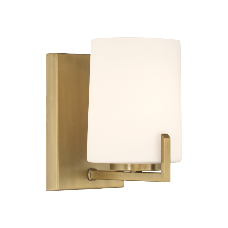 Minka Lavery 12431 Mirelle 1-lt 8" Tall Bath Sconce - Legacy Brass