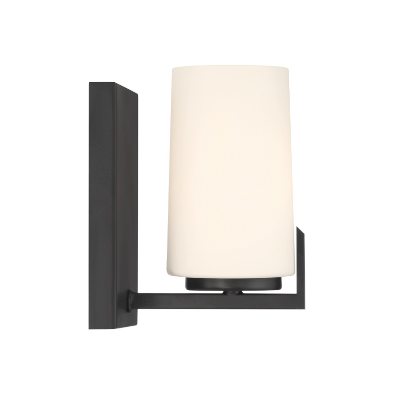 Minka Lavery 12431 Mirelle 1-lt 8" Tall Bath Sconce - Dark Matte Black