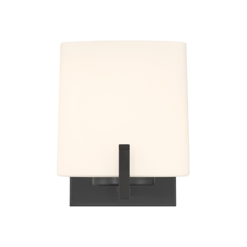 Minka Lavery 12431 Mirelle 1-lt 8" Tall Bath Sconce - Dark Matte Black