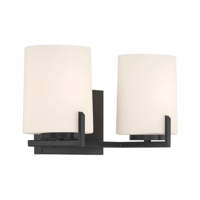 Minka Lavery 12432 Mirelle 2-lt 16" Vanity - Dark Matte Black