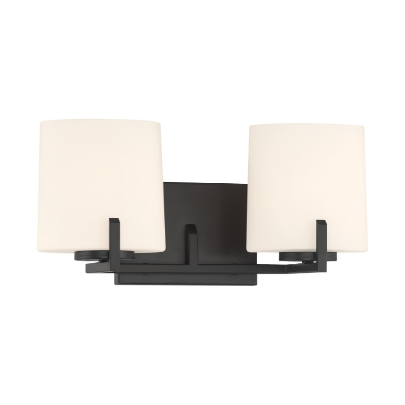 Minka Lavery 12432 Mirelle 2-lt 16" Vanity - Dark Matte Black