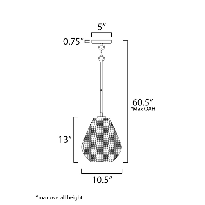 Maxim 12602 Maldives 1-lt 11" LED Pendant