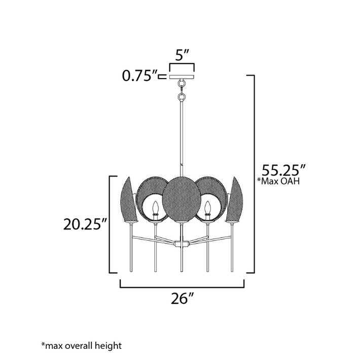 Maxim 12605 Maldives 5-lt 26" Chandelier